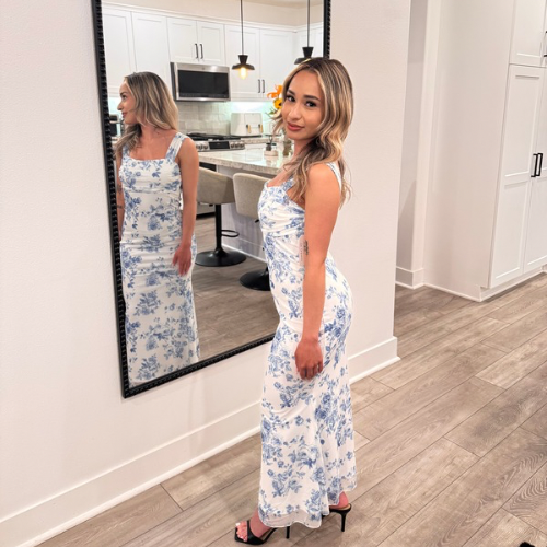 Jardin de Romance Floral Bodycon Dress